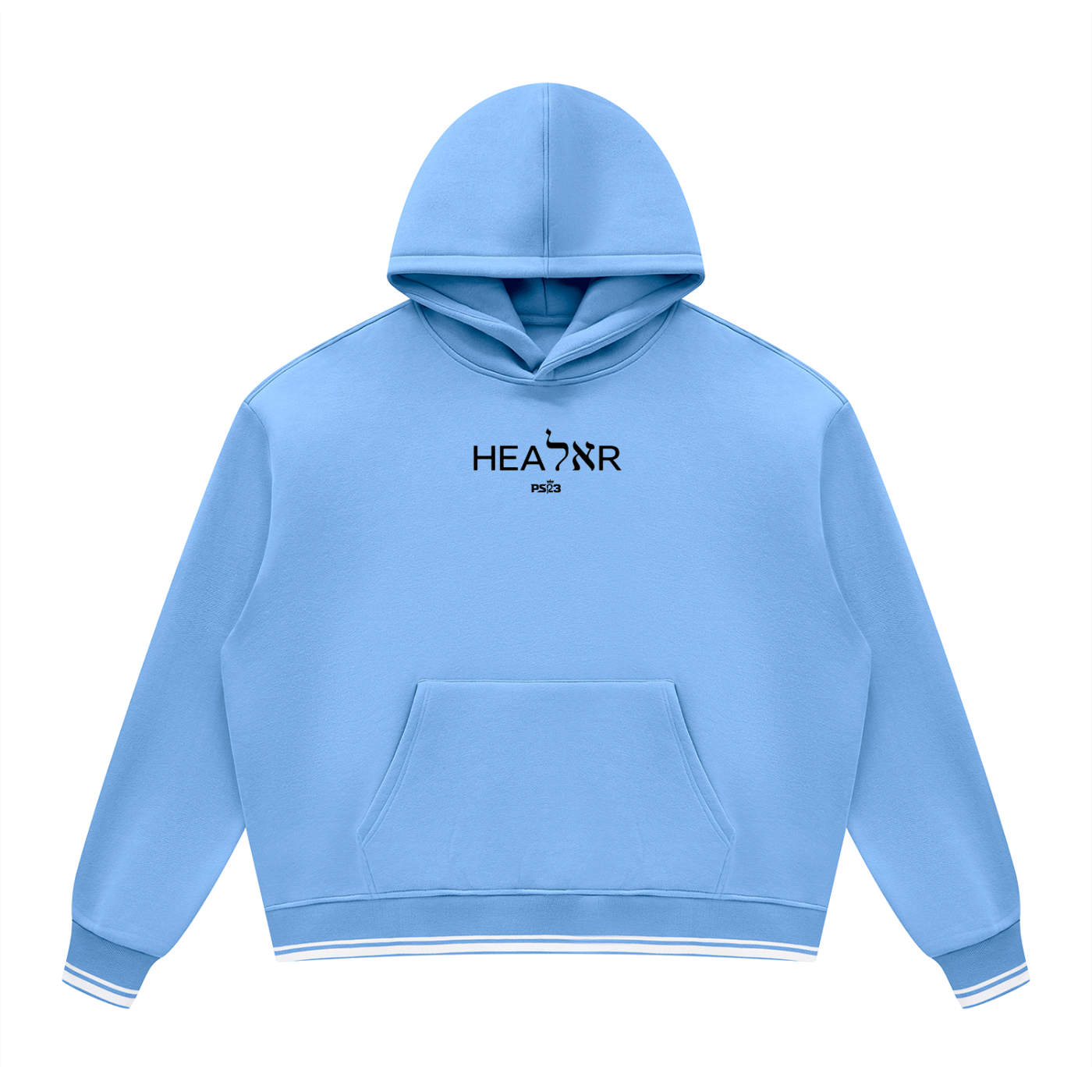PS23 Bilingual Healer Unisex Oversized Color Block Fleece Hoodie