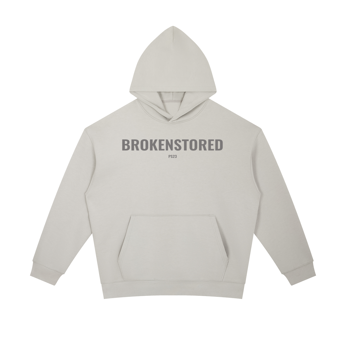PS23 Brokenstored Grey Essential Heavyweight Hoodie