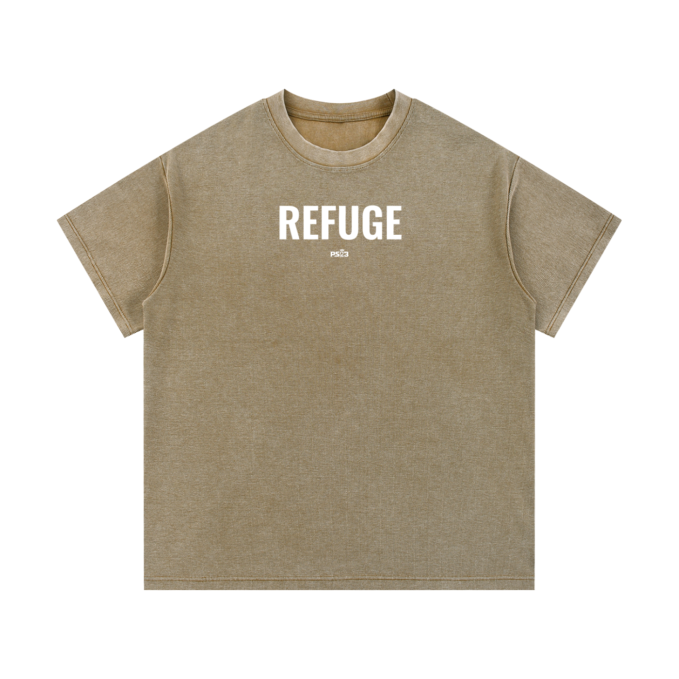 PS23 REFUGE Mineral Wash Waffle Knit T-Shirt