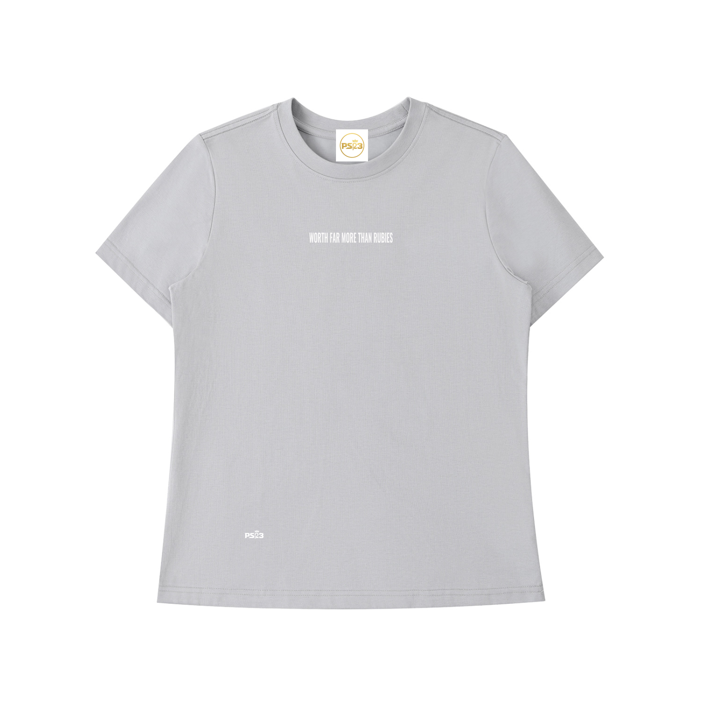 PS23 Women Worth far more than rubies Essential Standard Shoulder T-Shirt