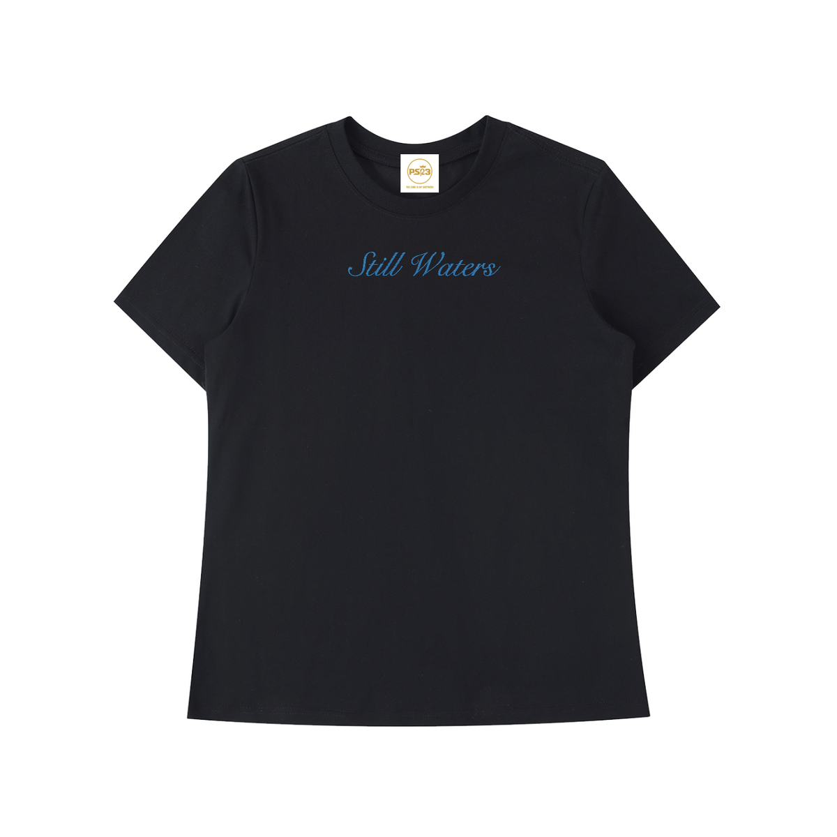 PS23 Embroidery Still Waters Women Essential Standard Shoulder T-Shirt