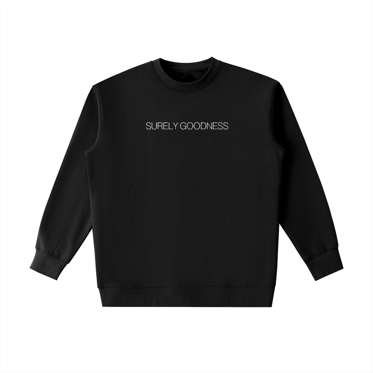 PS23 Embroidery Surely Goodness Essential Heavyweight Crewneck Sweatshirt