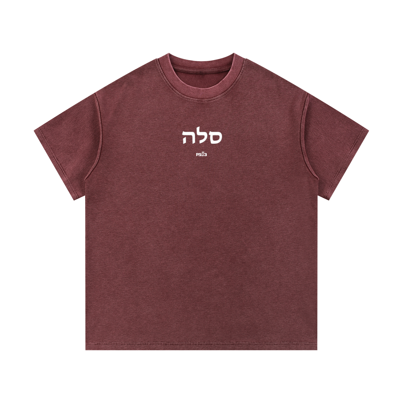 PS23 Hebrew Selah Mineral Wash Waffle Knit T-Shirt