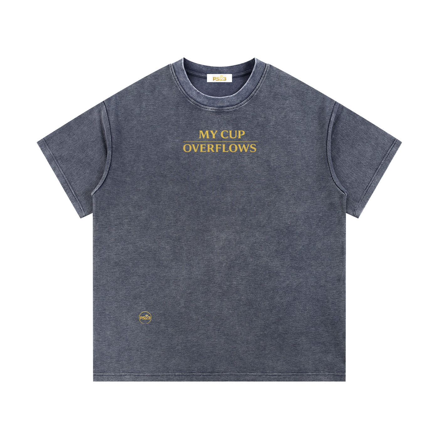 PS23 My cup overflows Mineral Wash Waffle Knit T-Shirt