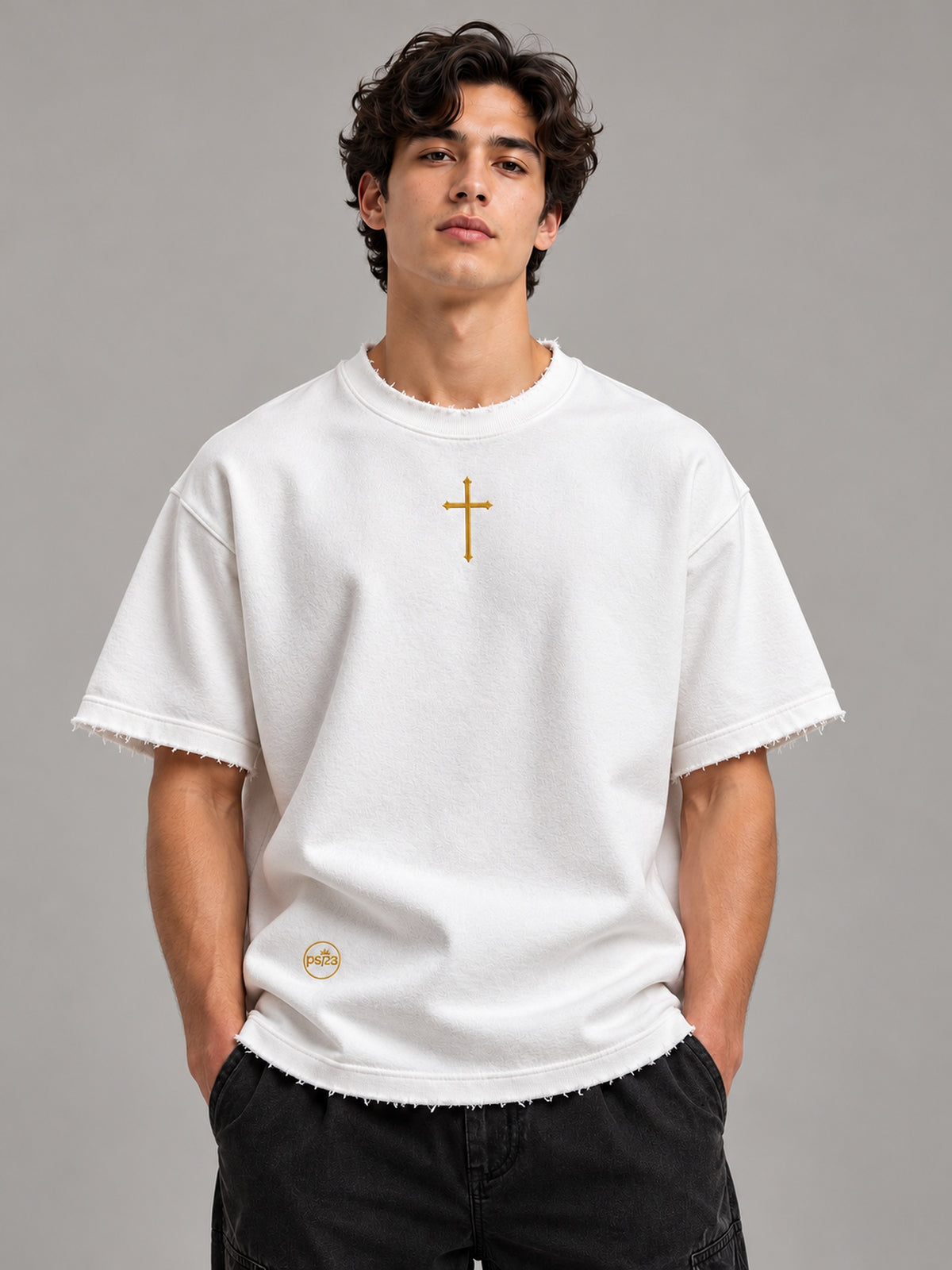 PS23 The Cross Super Heavyweight Vintage Washed T-Shirt