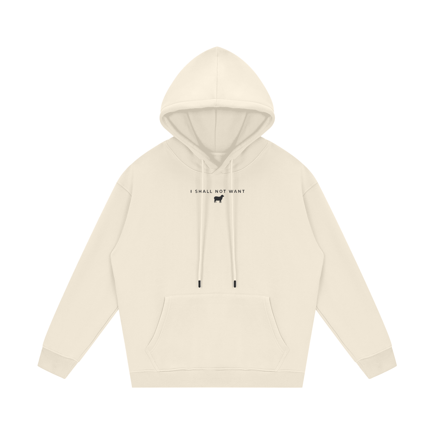 PS23 I shall not want black ink Streetwear Unisex Fleece Hoodie