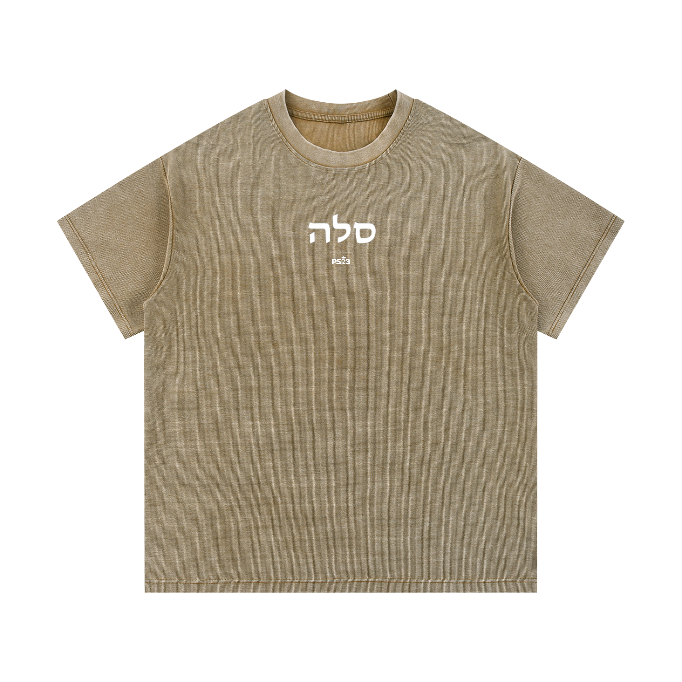 PS23 Hebrew Selah Mineral Wash Waffle Knit T-Shirt