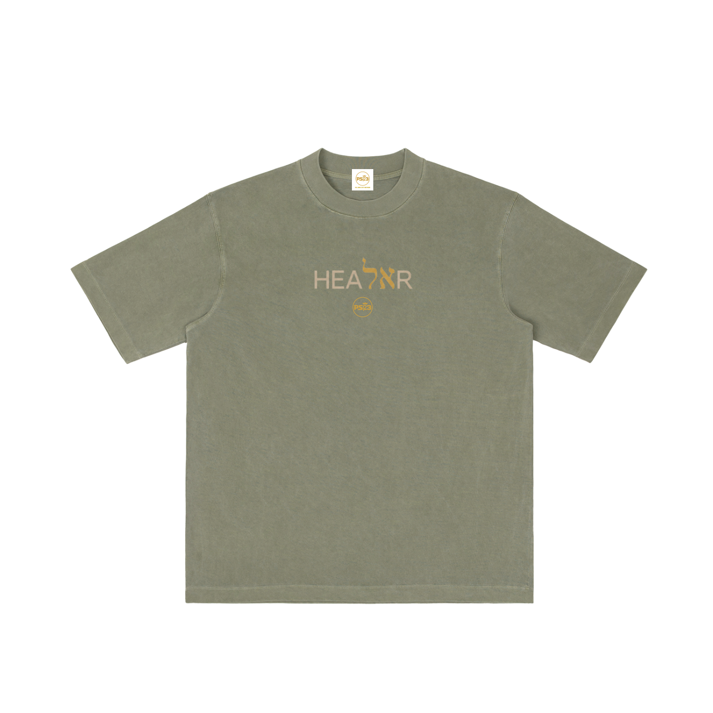 PS23 Bilingual Concept Healer Vintage Wash Drop Shoulder T-shirt
