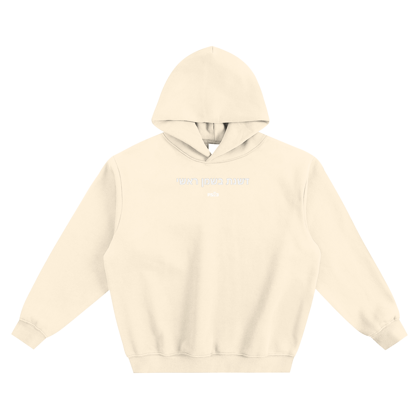 PS23 Hebrew You anoint my head with oil Fleeced Boxy Hoodie