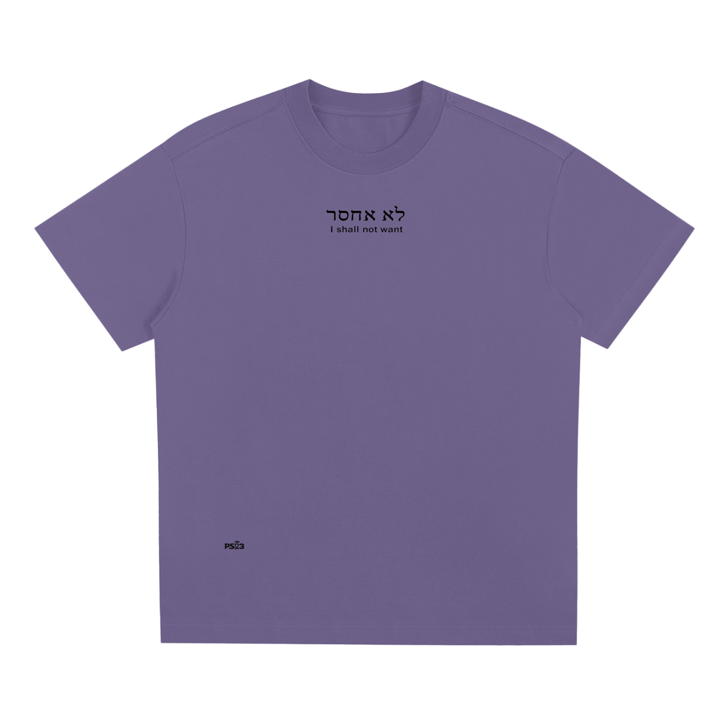 PS23 Hebrew I shall not want Sorona Quick-Dry Cooling T-Shirt