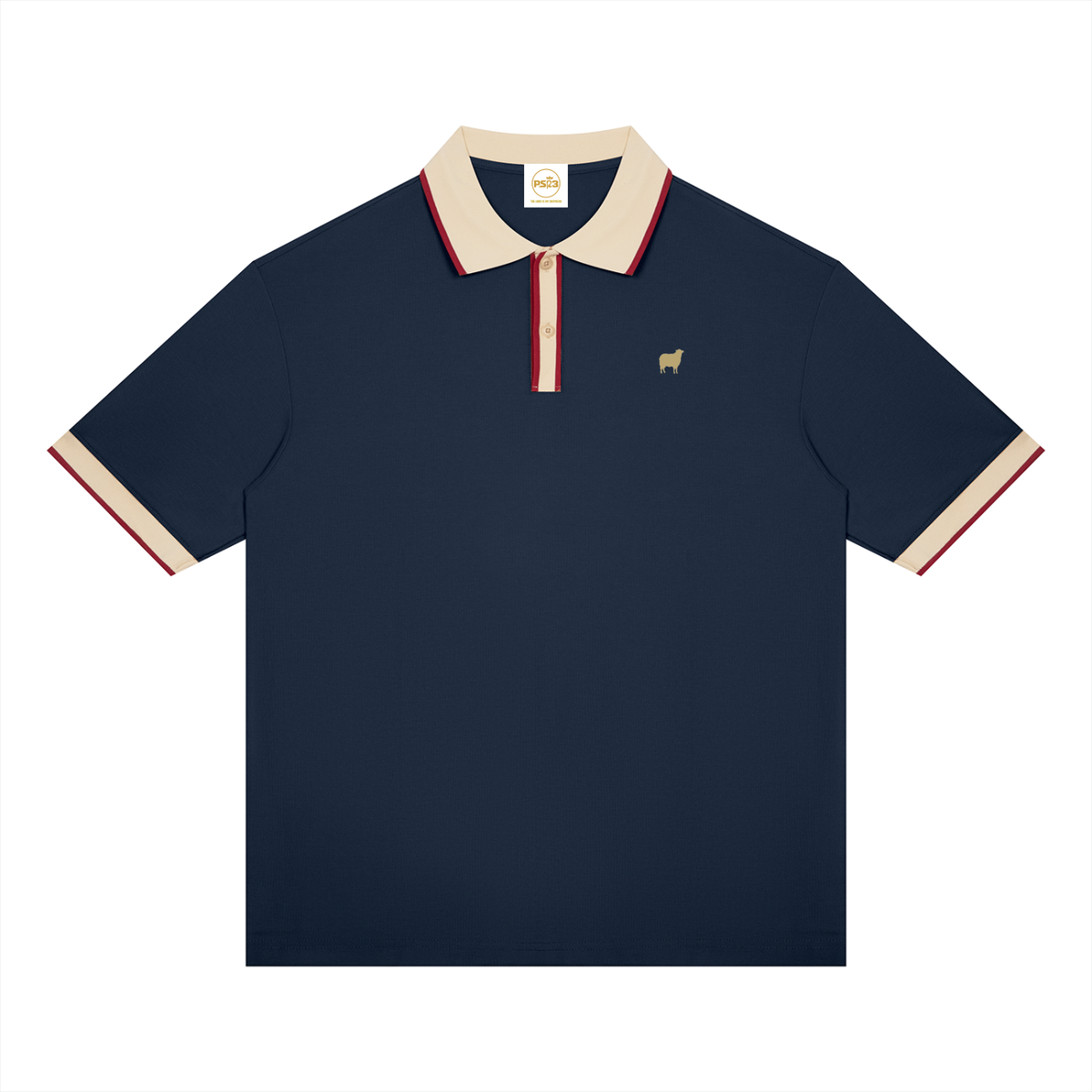 PS23 Sheep Unisex Color Block Polo Shirt