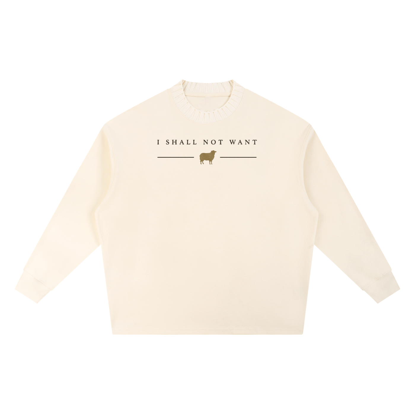 PS23 I shall not want Knitted Round Neck Oversize Sweatshirt