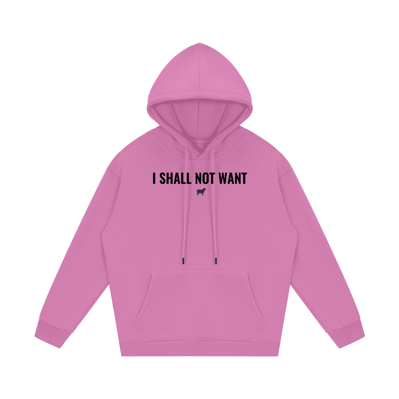 PS23 I shall not want black ink Streetwear Unisex Fleece Hoodie