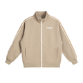 PS23 Hebrew Love Contrast Side-Stripe Stand Collar  Jacket
