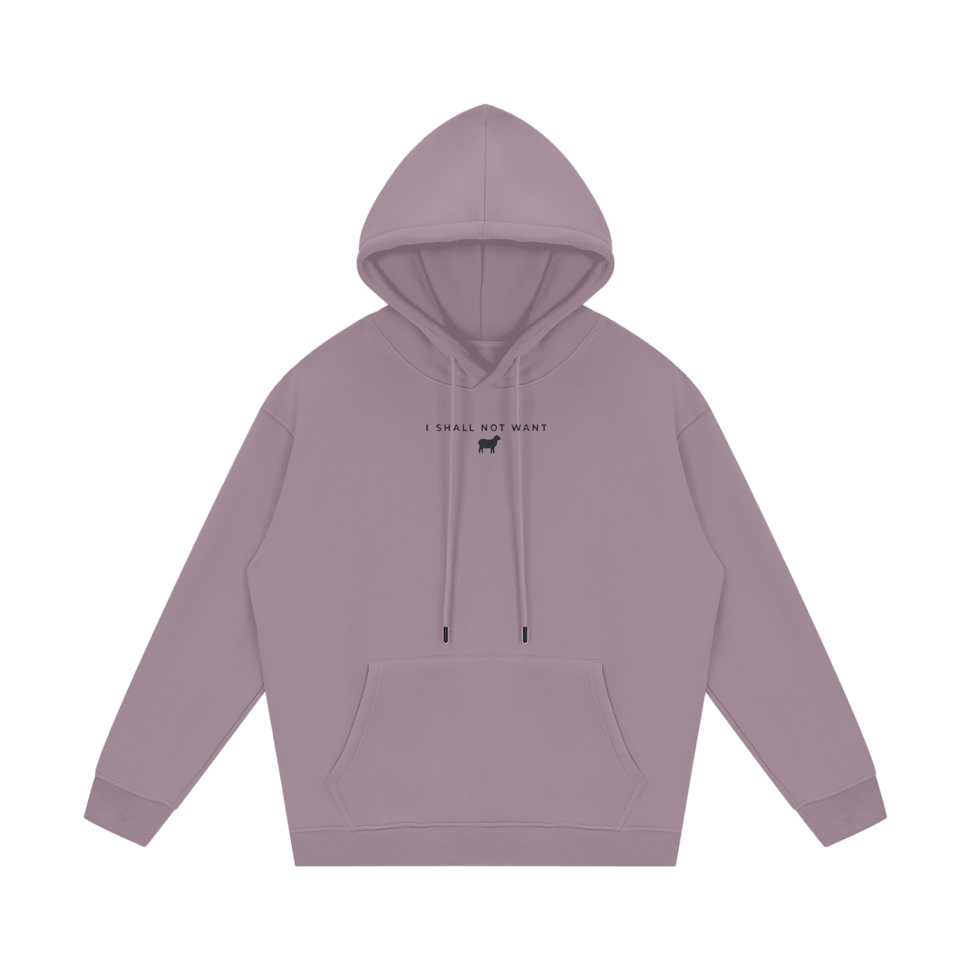 PS23 I shall not want black ink Streetwear Unisex Fleece Hoodie