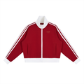 PS23 Hebrew Hope Women Contrast Side Stripe Fleece Cropped Track Jacket