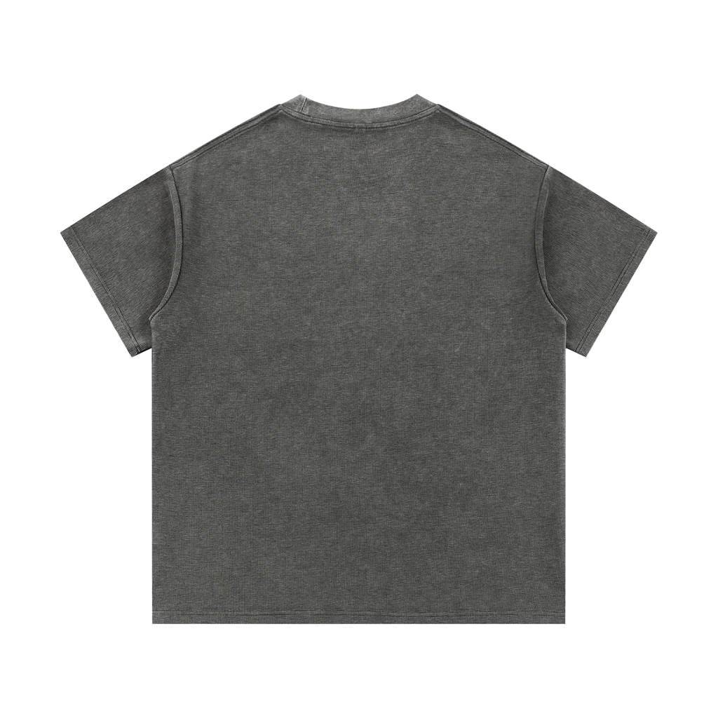 PS23 He makes me lie down in green pastures Mineral Wash Waffle Knit T-Shirt