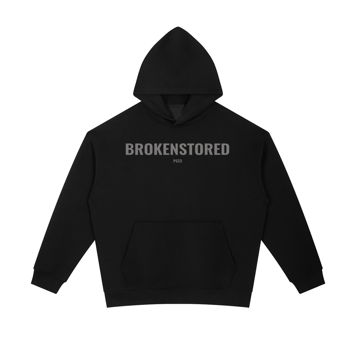 PS23 Brokenstored Grey Essential Heavyweight Hoodie