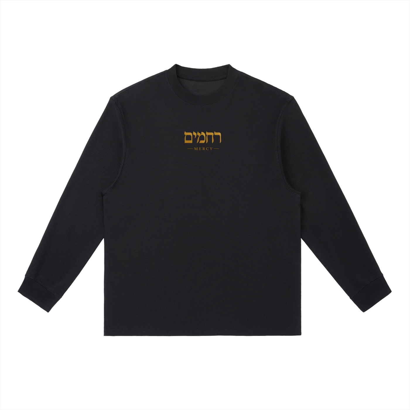 PS23 Hebrew Mercy Essential Crewneck Long-Sleeve T-Shirt