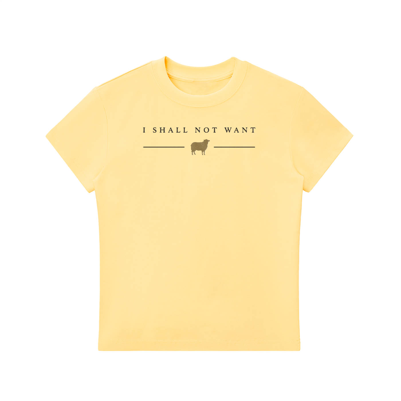 PS23 Women I shall not want Essential Bodycon Crewneck T-Shirt