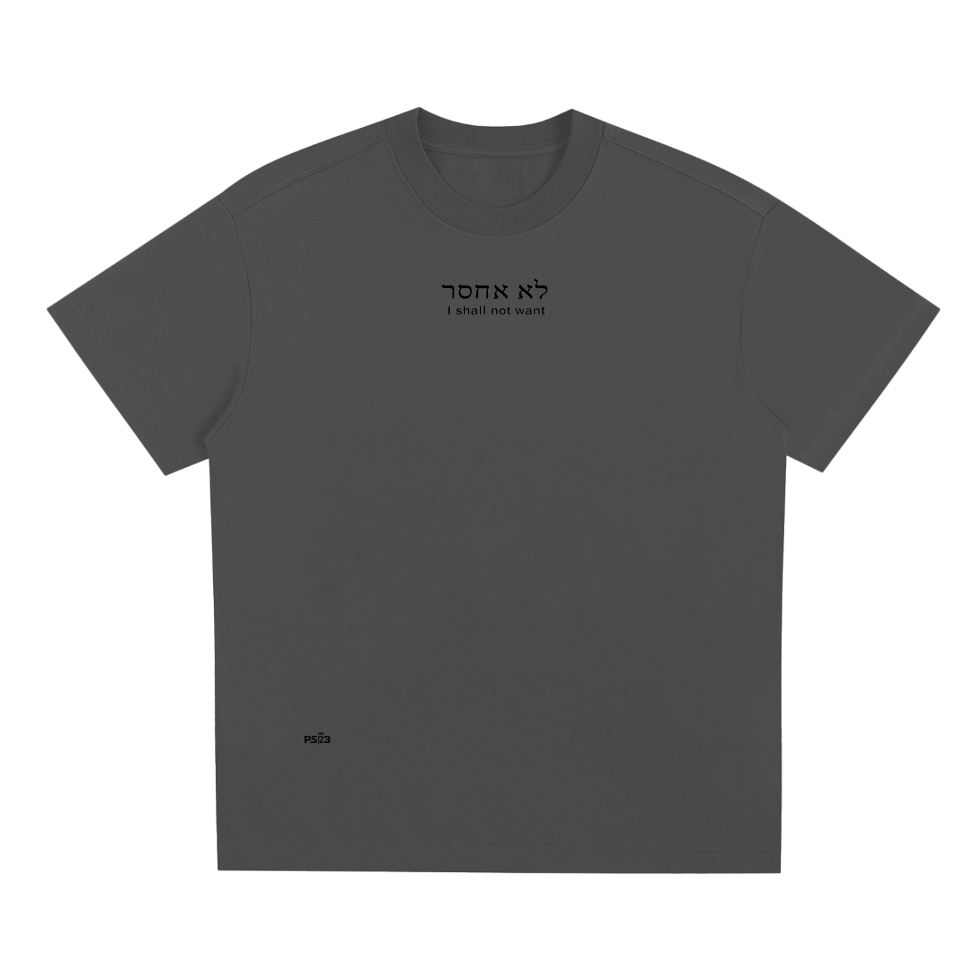 PS23 Hebrew I shall not want Sorona Quick-Dry Cooling T-Shirt