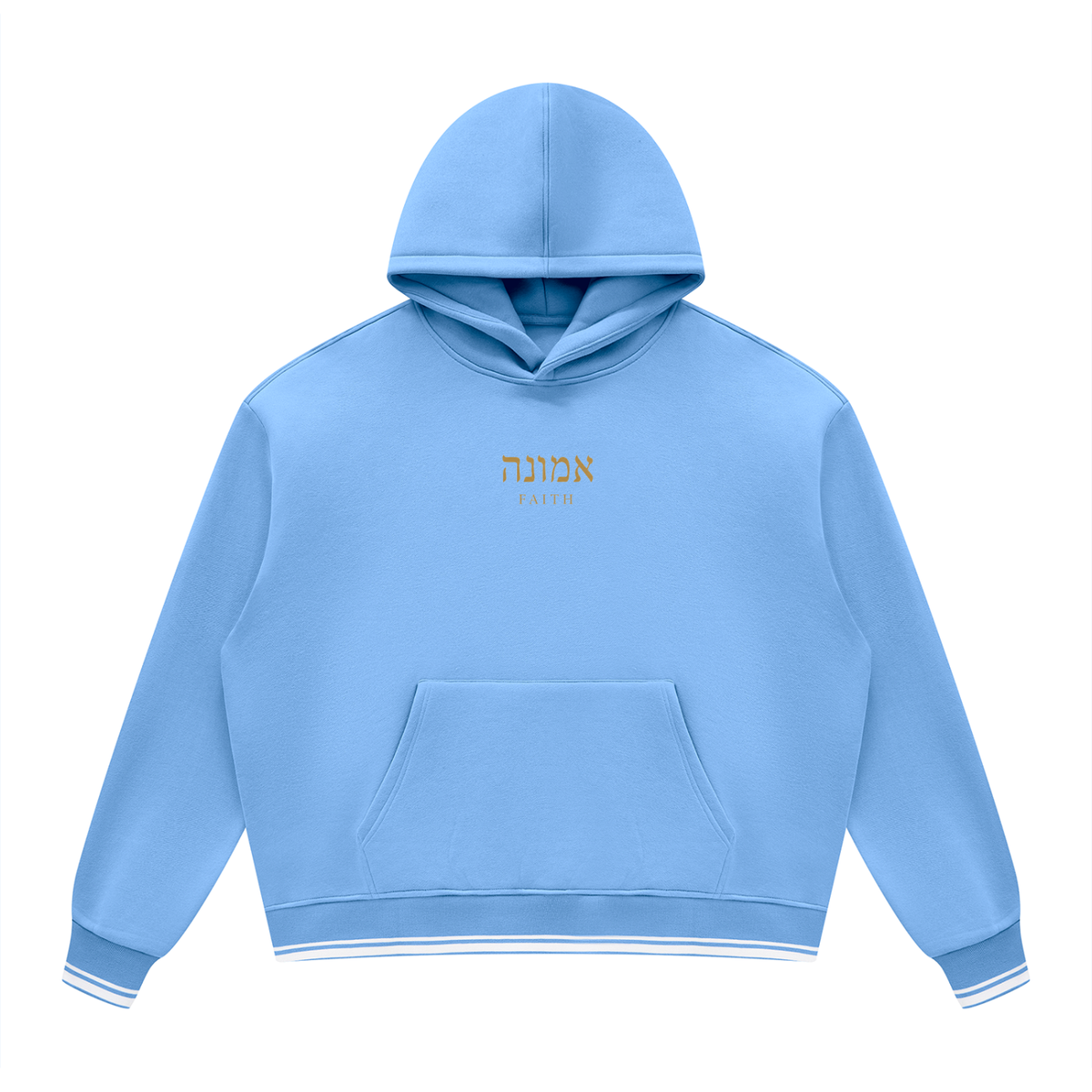 PS23 Hebrew Faith Unisex Oversized Color Block Fleece Hoodie