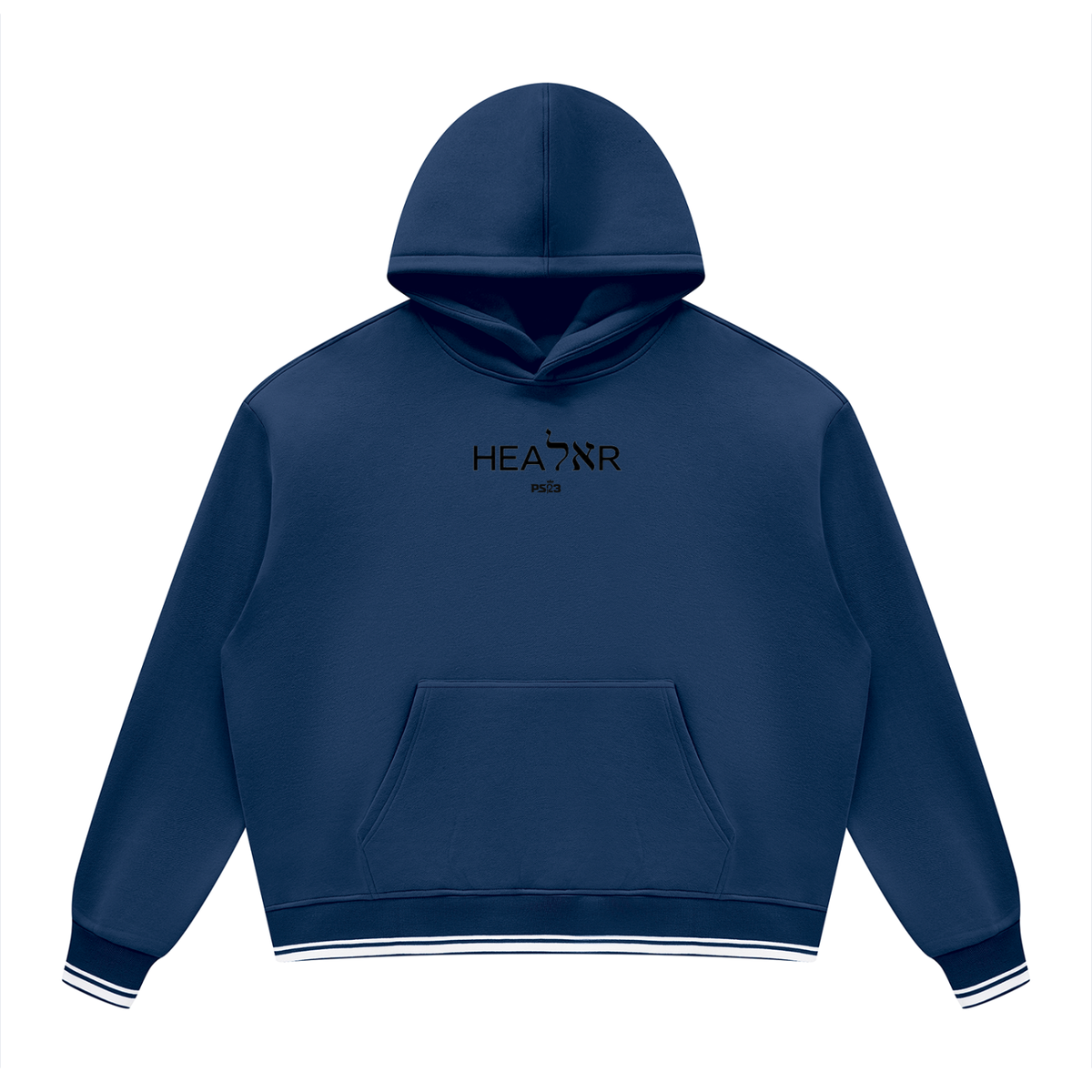 PS23 Bilingual Healer Unisex Oversized Color Block Fleece Hoodie