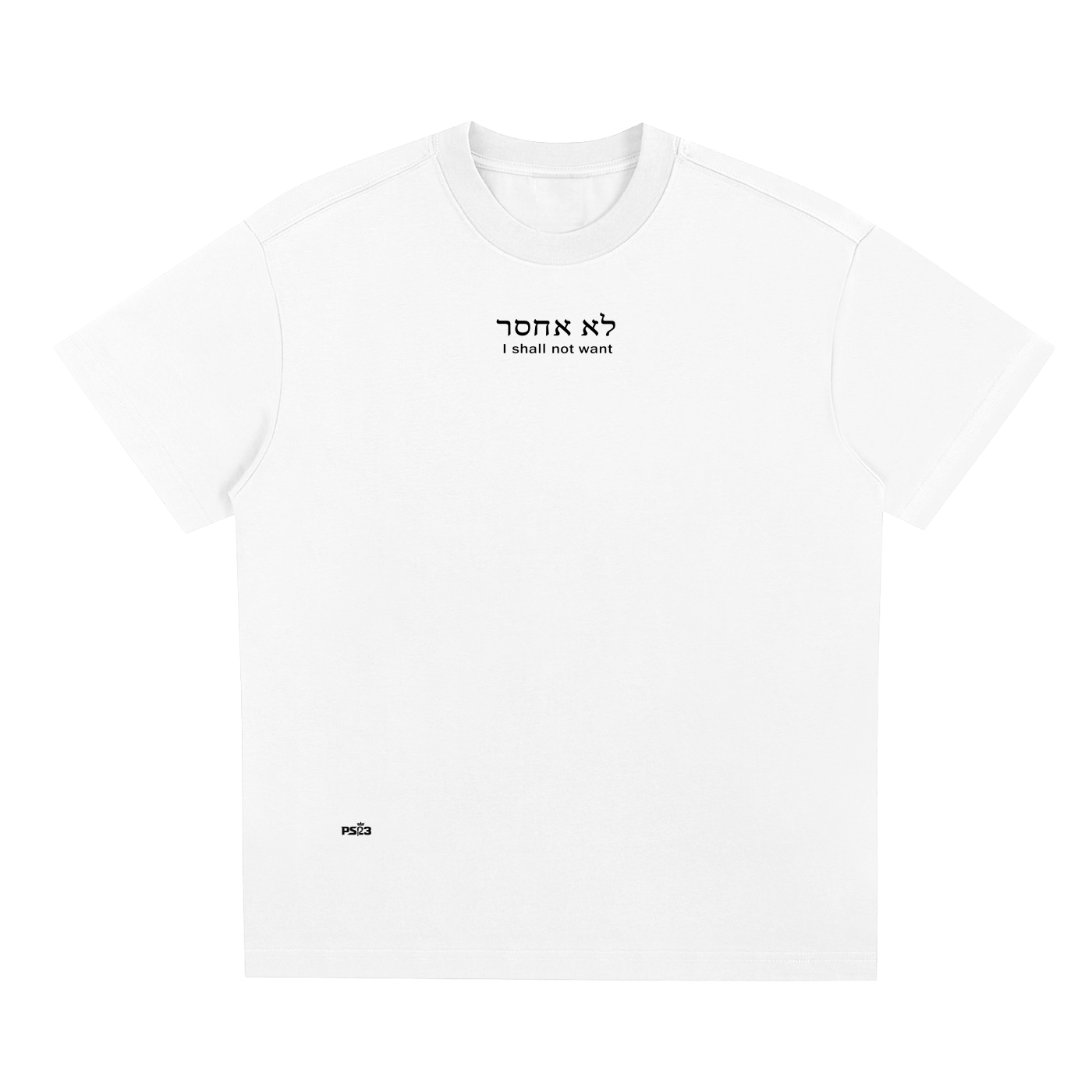 PS23 Hebrew I shall not want Sorona Quick-Dry Cooling T-Shirt