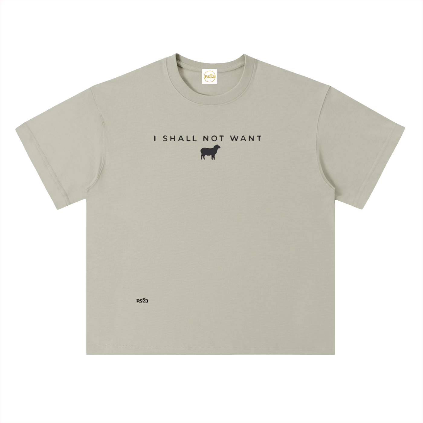 PS23 I shall not want Heavyweight Drop Shoulder Cotton T-Shirt