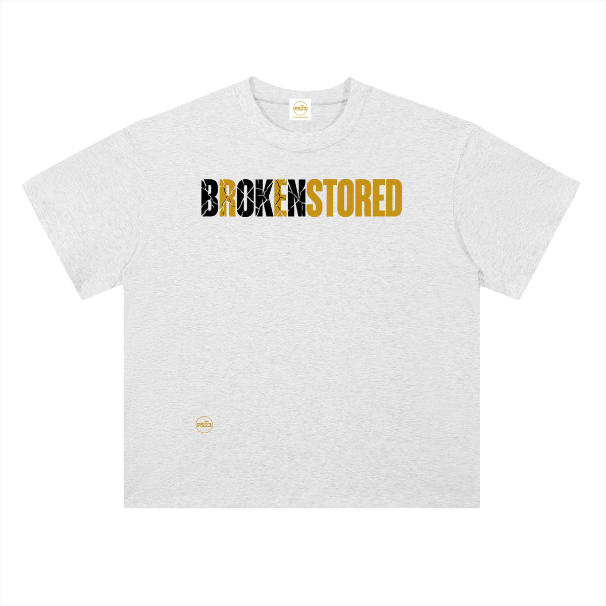 PS23 Brokenstored Heavyweight Drop Shoulder Cotton T-Shirt
