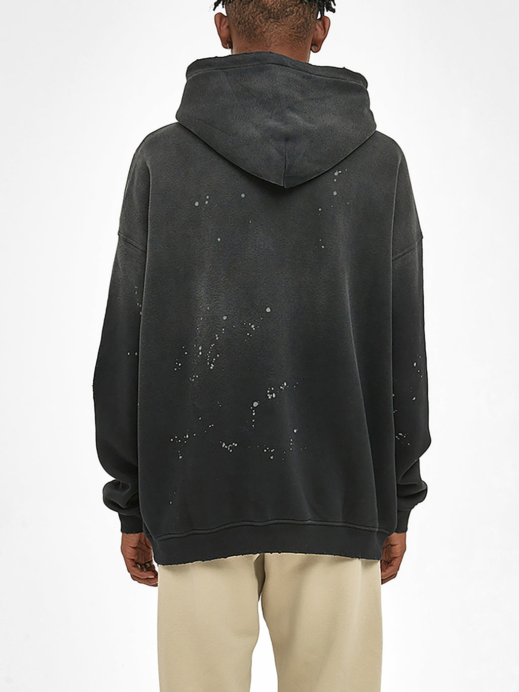 PS23 Hebrew Psalm 23:1 Vintage Washed Frayed Fleece Hoodie