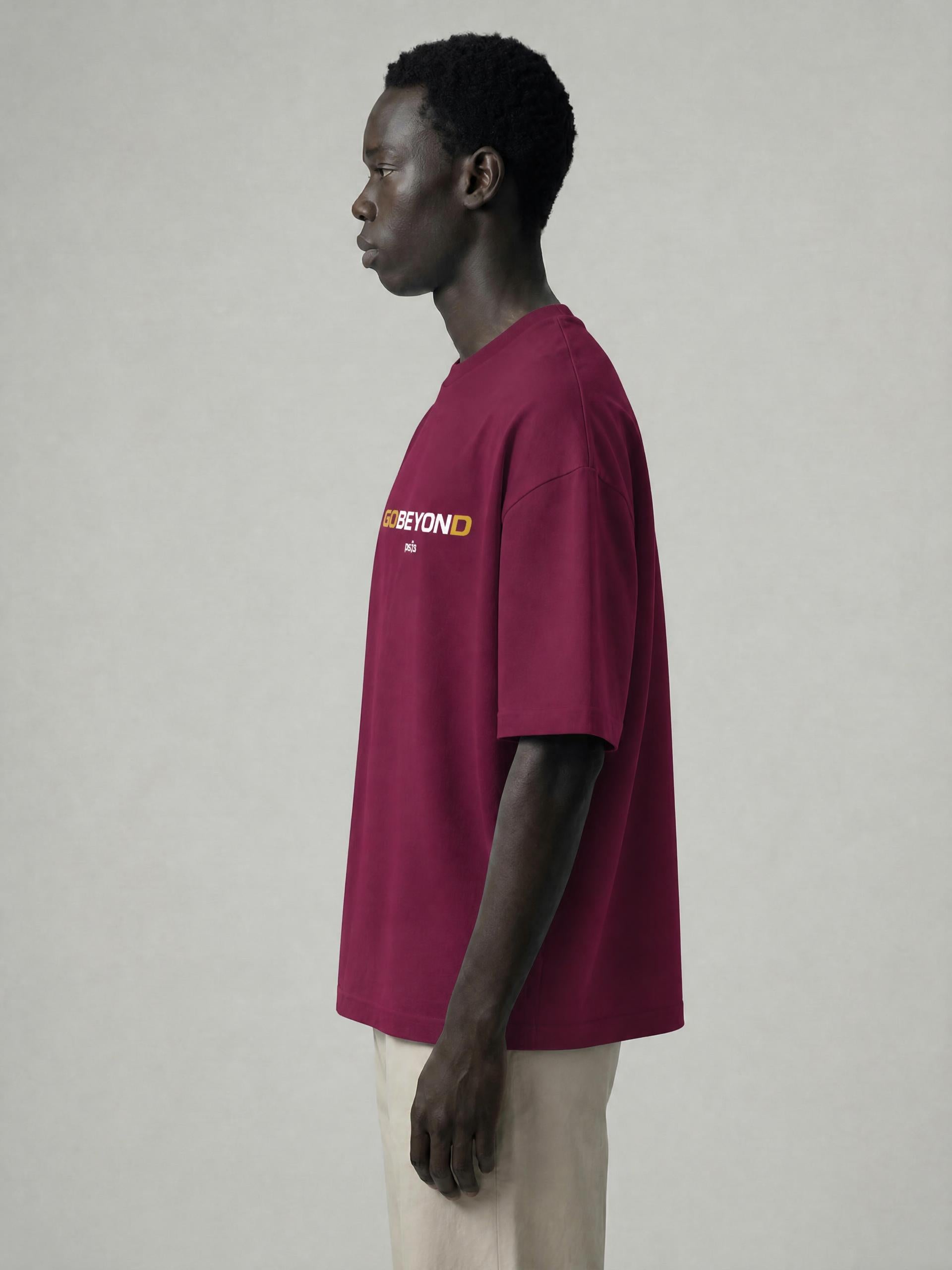 PS23 GOBEYOND Heavyweight Drop Shoulder Cotton T-Shirt