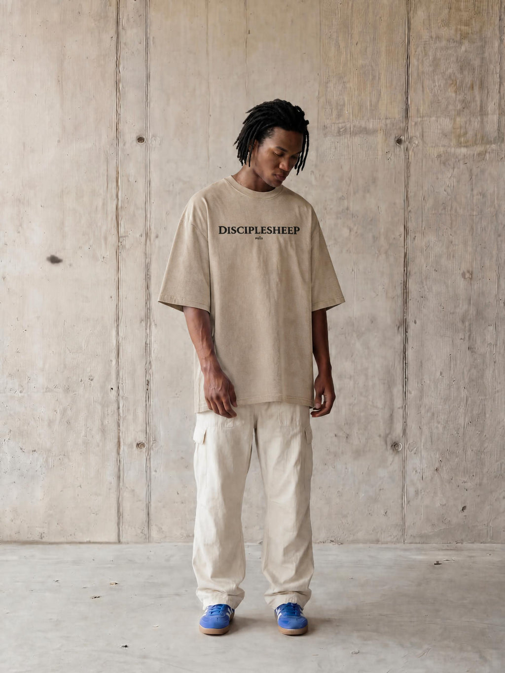 PS23 DisciplesheeP Mineral Wash Waffle Knit T-Shirt