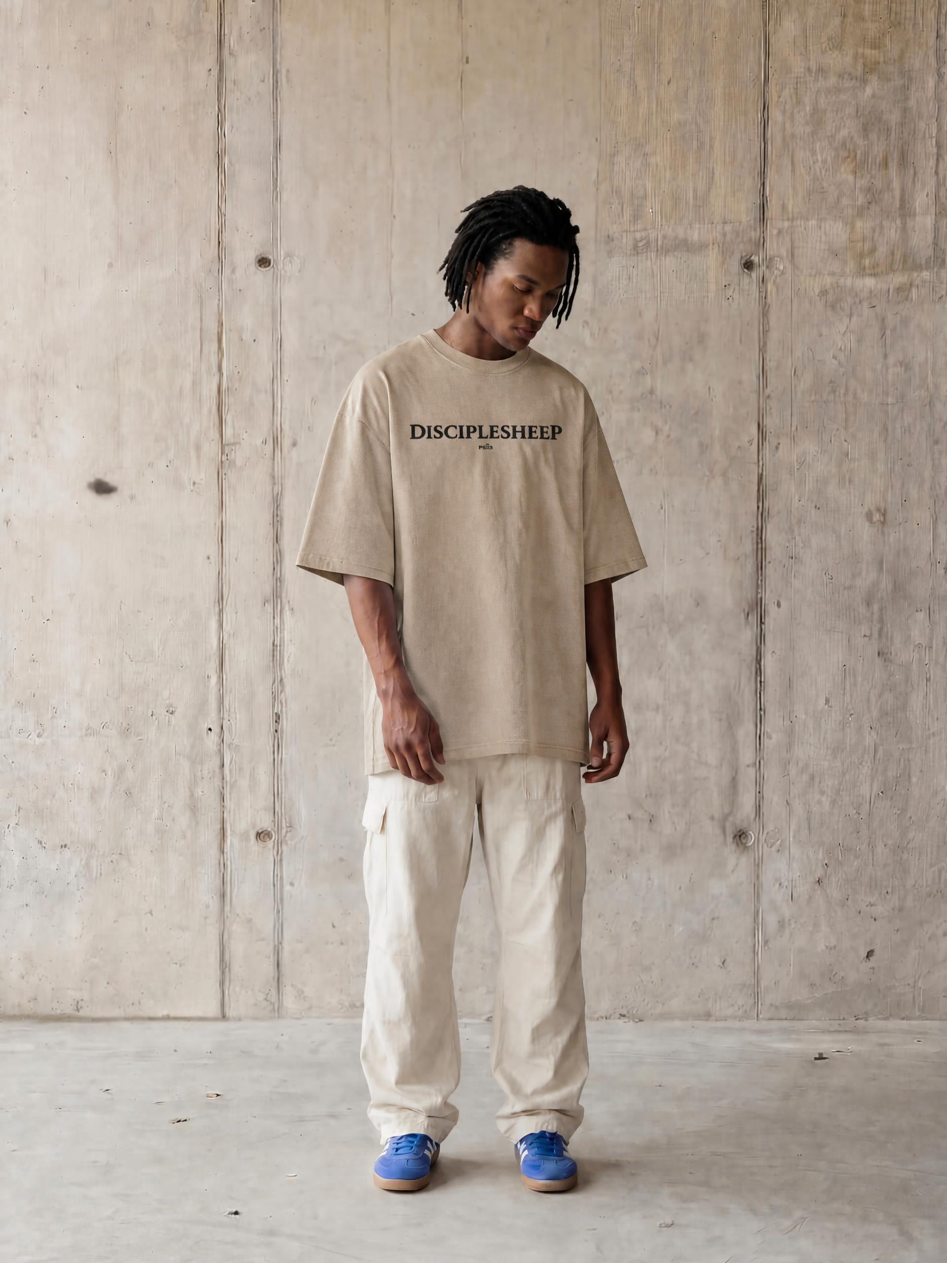 PS23 DisciplesheeP Mineral Wash Waffle Knit T-Shirt