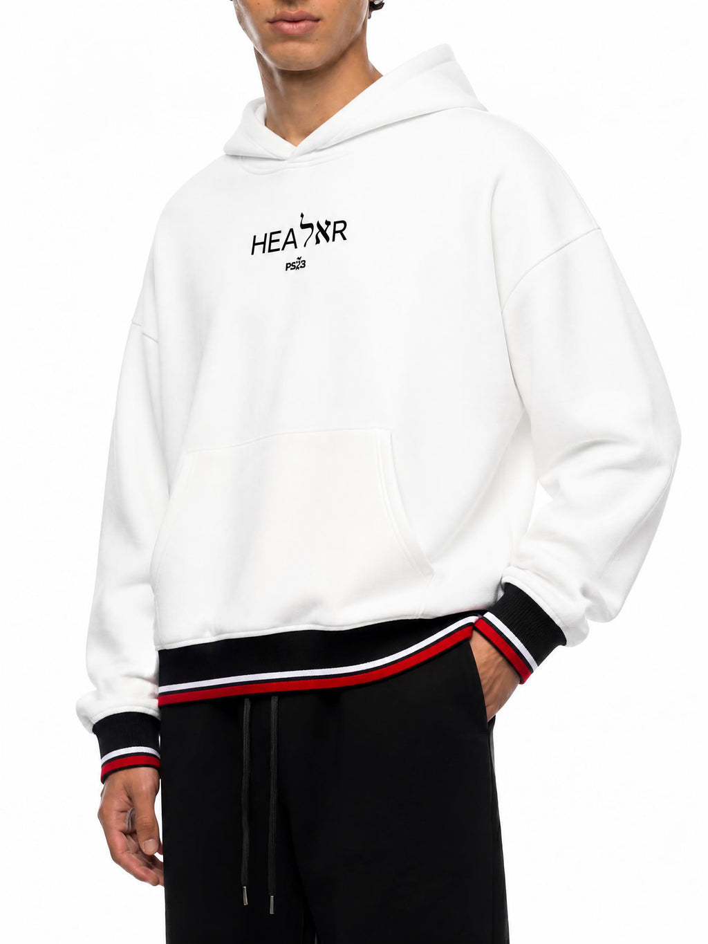 PS23 Bilingual Healer Unisex Oversized Color Block Fleece Hoodie