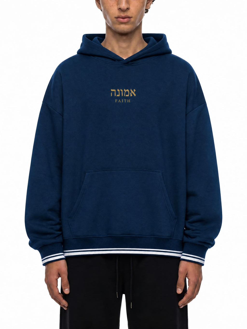 PS23 Hebrew Faith Unisex Oversized Color Block Fleece Hoodie
