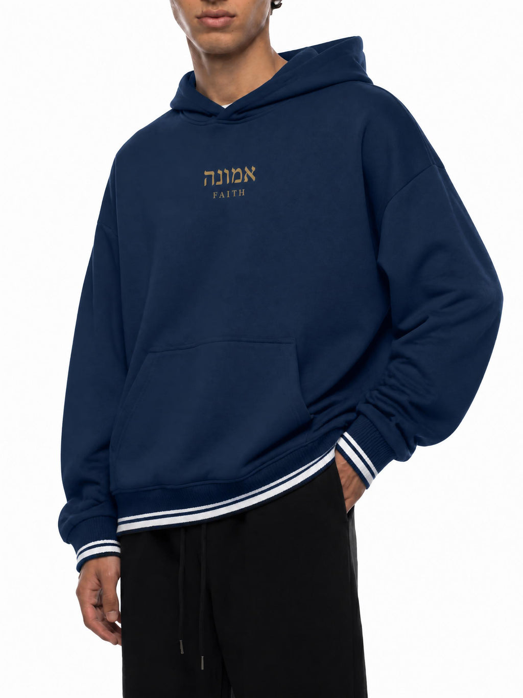 PS23 Hebrew Faith Unisex Oversized Color Block Fleece Hoodie
