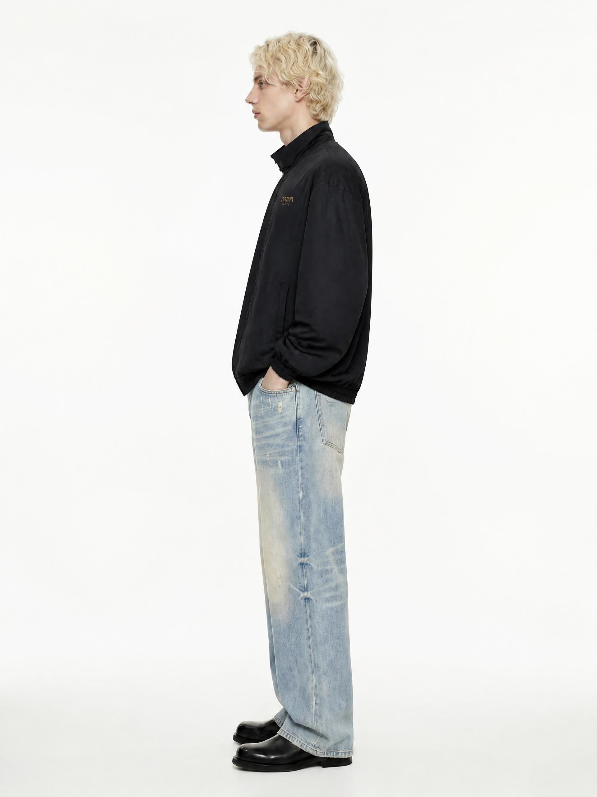 PS23 Hebrew Faith Stand Collar Bomber Jacket
