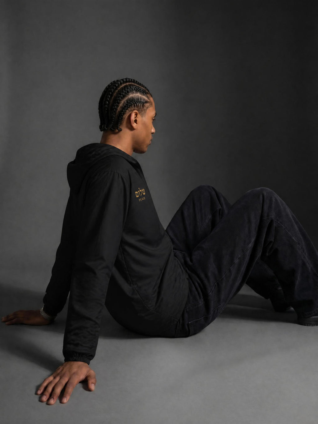 PS23 Hebrew Peace Soft Hooded Sports Jacket