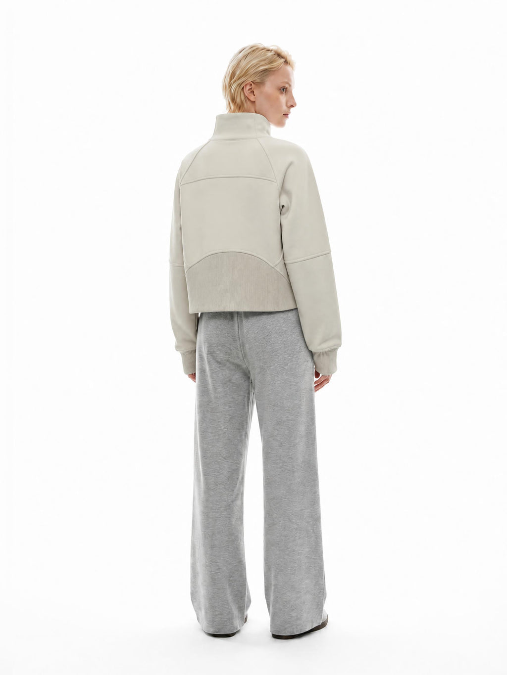PS23 Hebrew Love Women Cropped Half-Zip Sweatshirt