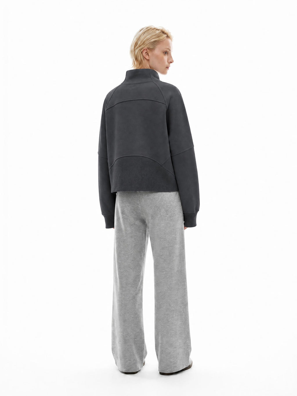 PS23 Hebrew Hope Women Cropped Half-Zip Sweatshirt