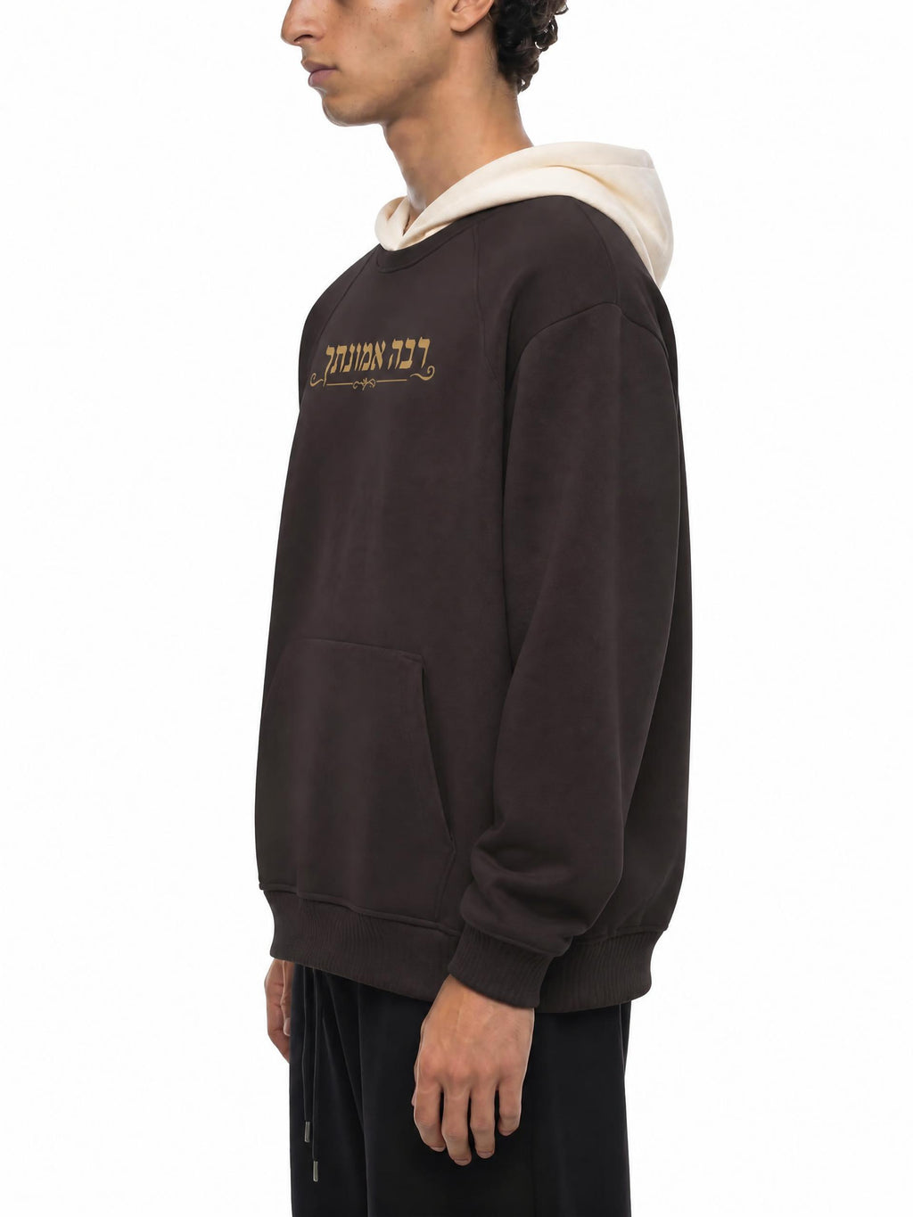 PS23 Hebrew Great is Thy Faithfulness Unisex Fleece Raglan Color Block Hoodie