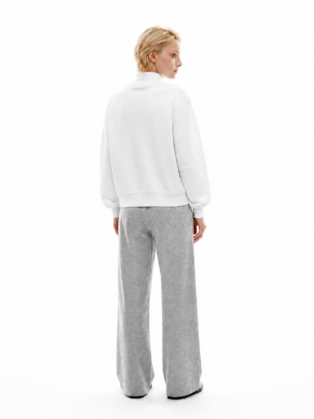 PS23 Hebrew Great is Thy Faithfulness Women’s Loose Fleece Quarter-Zip Sweatshirt