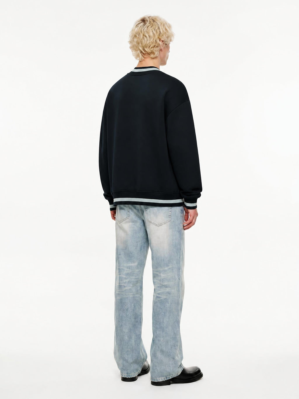 PS23 Hebrew Salvation Contrast Piping Zip Bomber Jacket