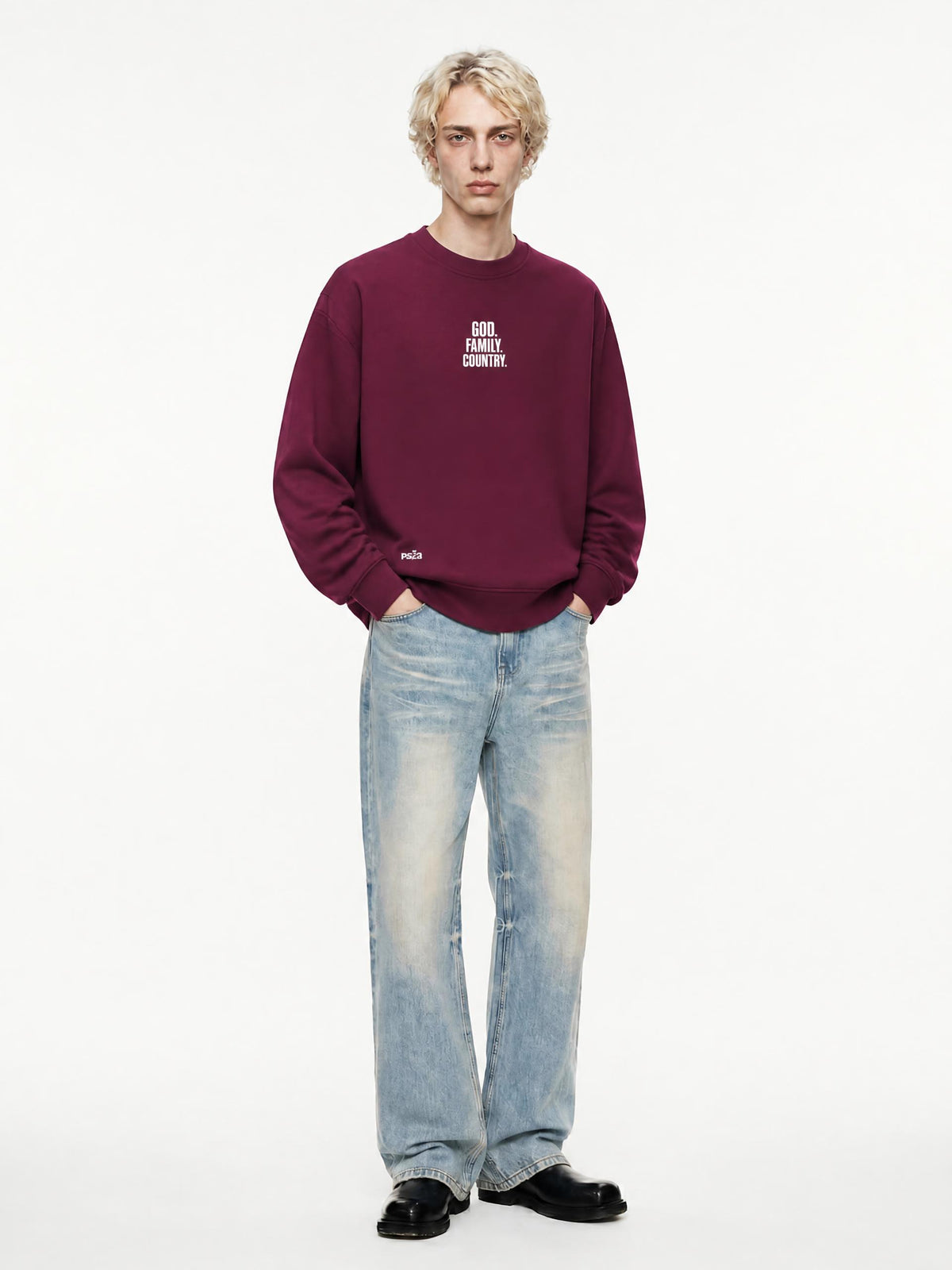 PS23 God Family Country Essential Heavyweight Crewneck Sweatshirt