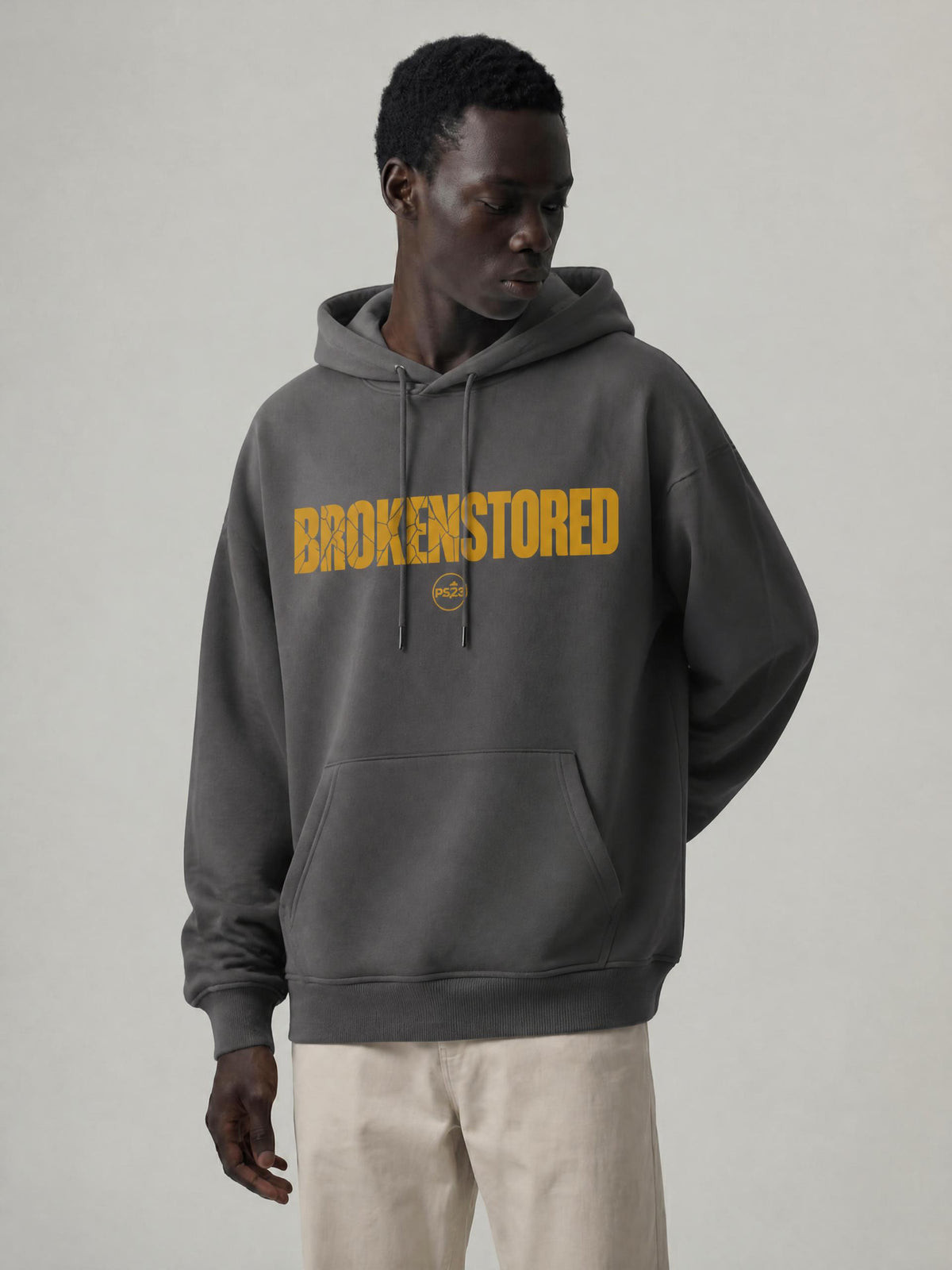 PS23 Brokenstored Gold Streetwear Unisex Fleece Hoodie