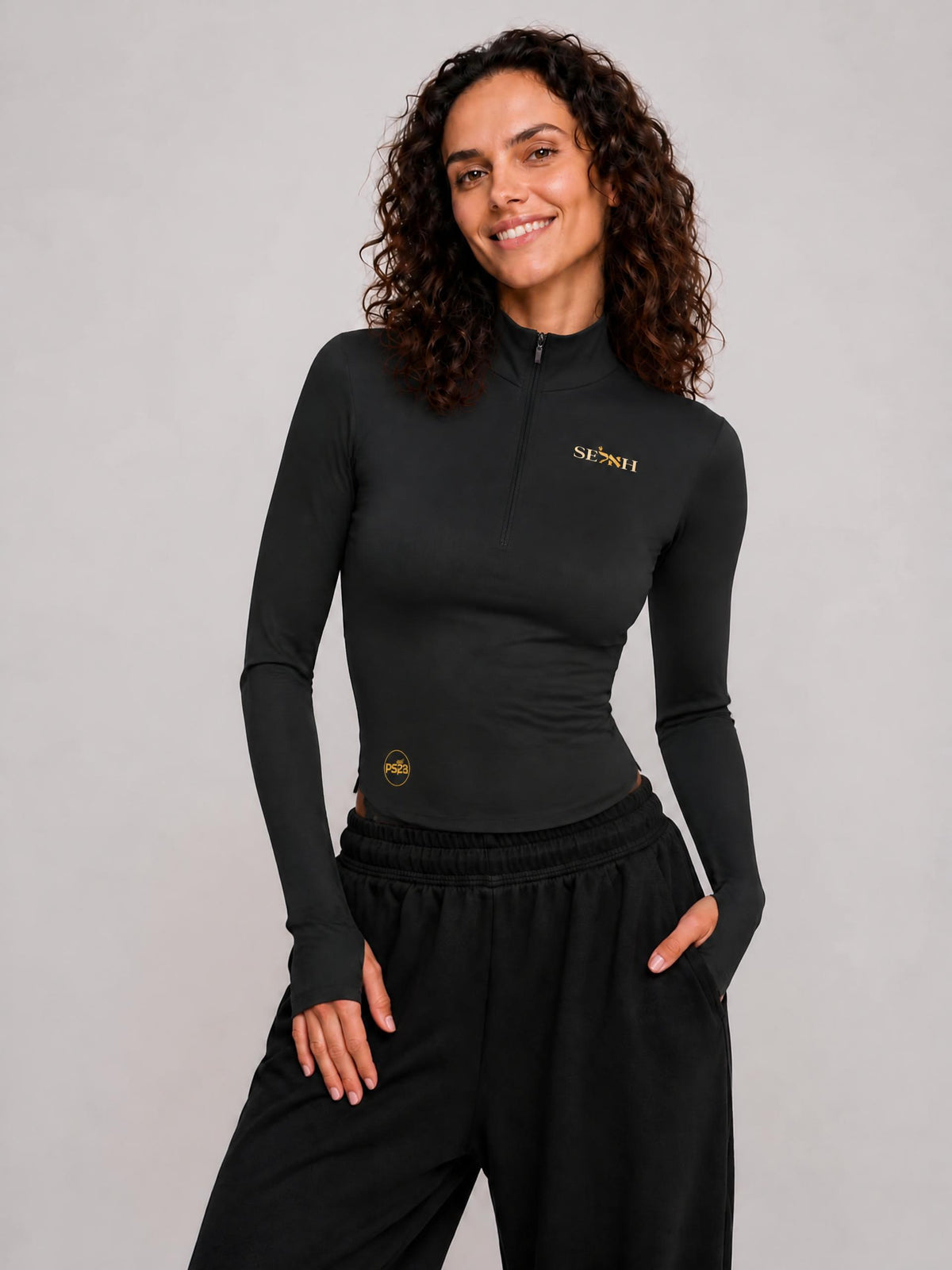 PS23 Bilingual Concept Selah Women's Quarter-Zip Yoga Pullover