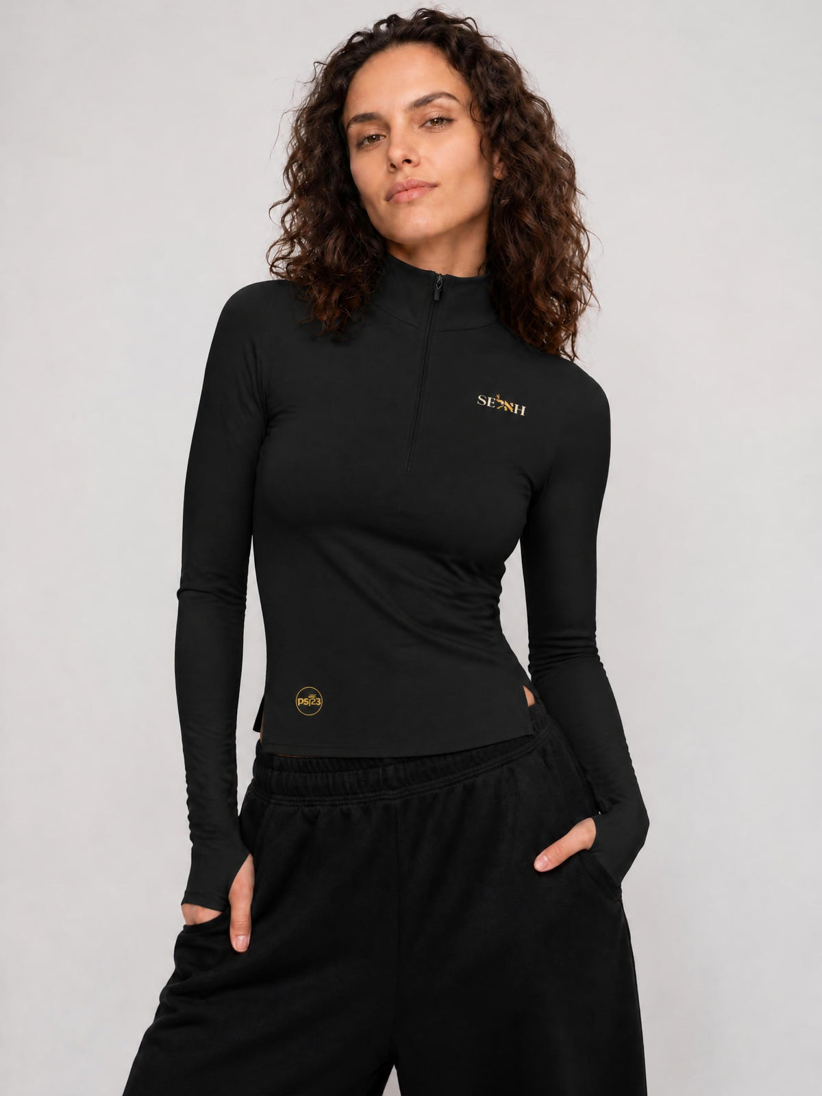 PS23 Bilingual Concept Selah Women's Quarter-Zip Yoga Pullover
