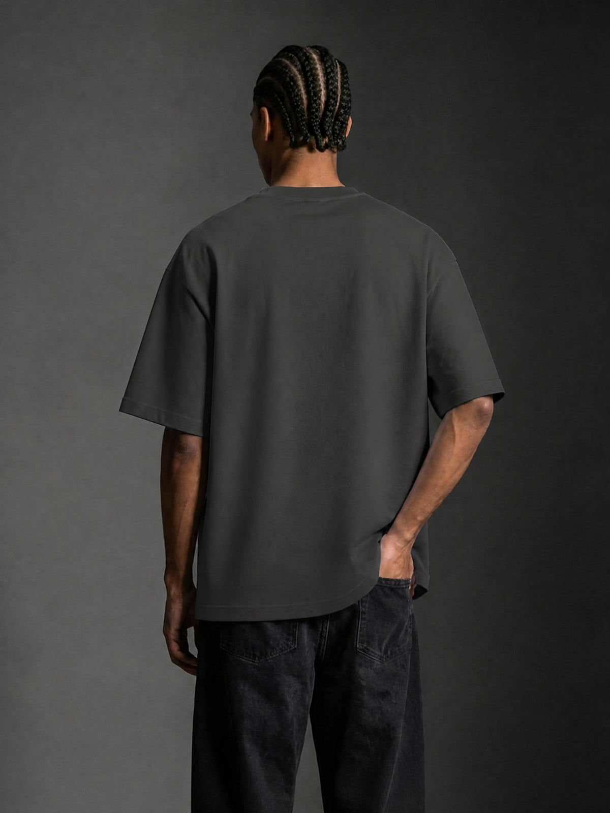 PS23 Brokenstored Grey Oversized Heavyweight T Shirt