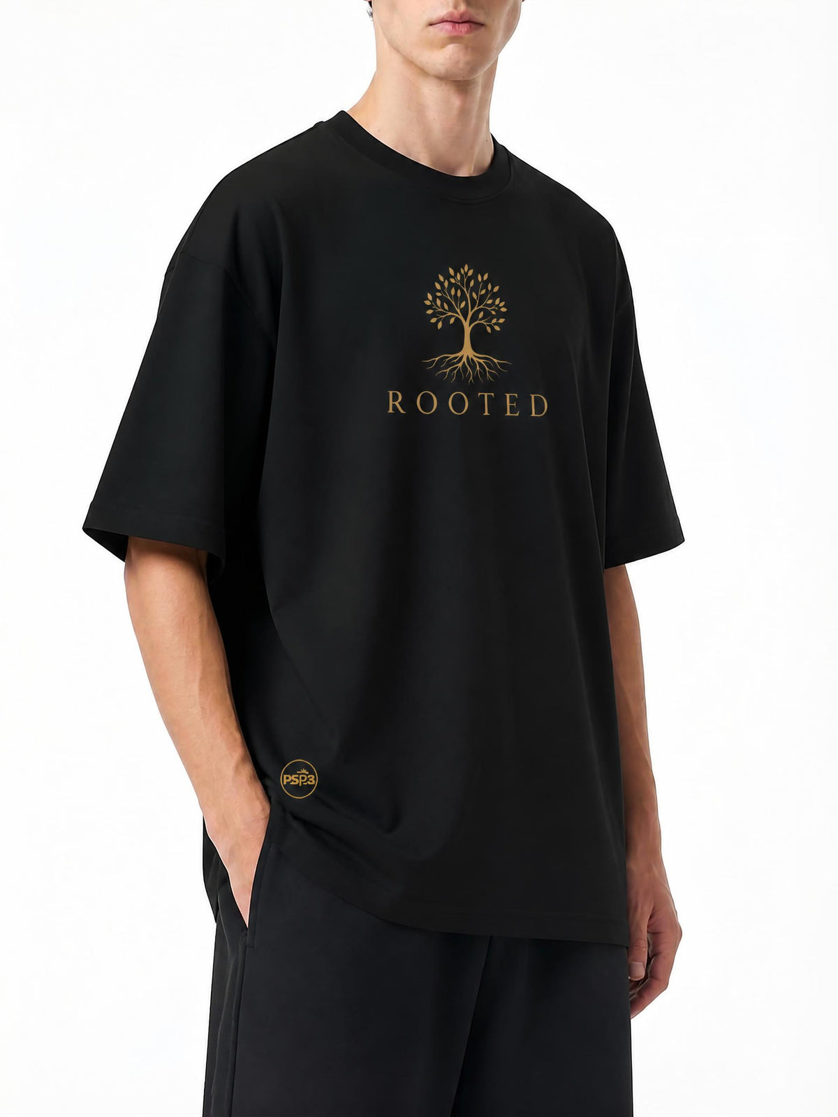 PS23 Rooted Unisex Oversized Drop Shoulder T-Shirt